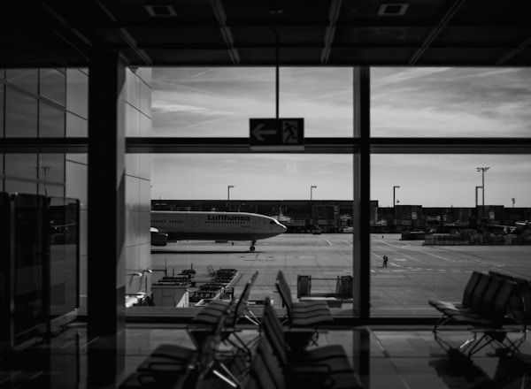 Airplane parked at airport